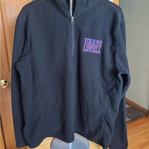 Black UMass Lowell Quarter-Zip Pullover